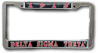 Delta Sigma Theta Black License Frame Car Plate
