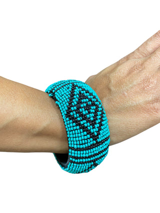 Teal & Black Braded Bracelet